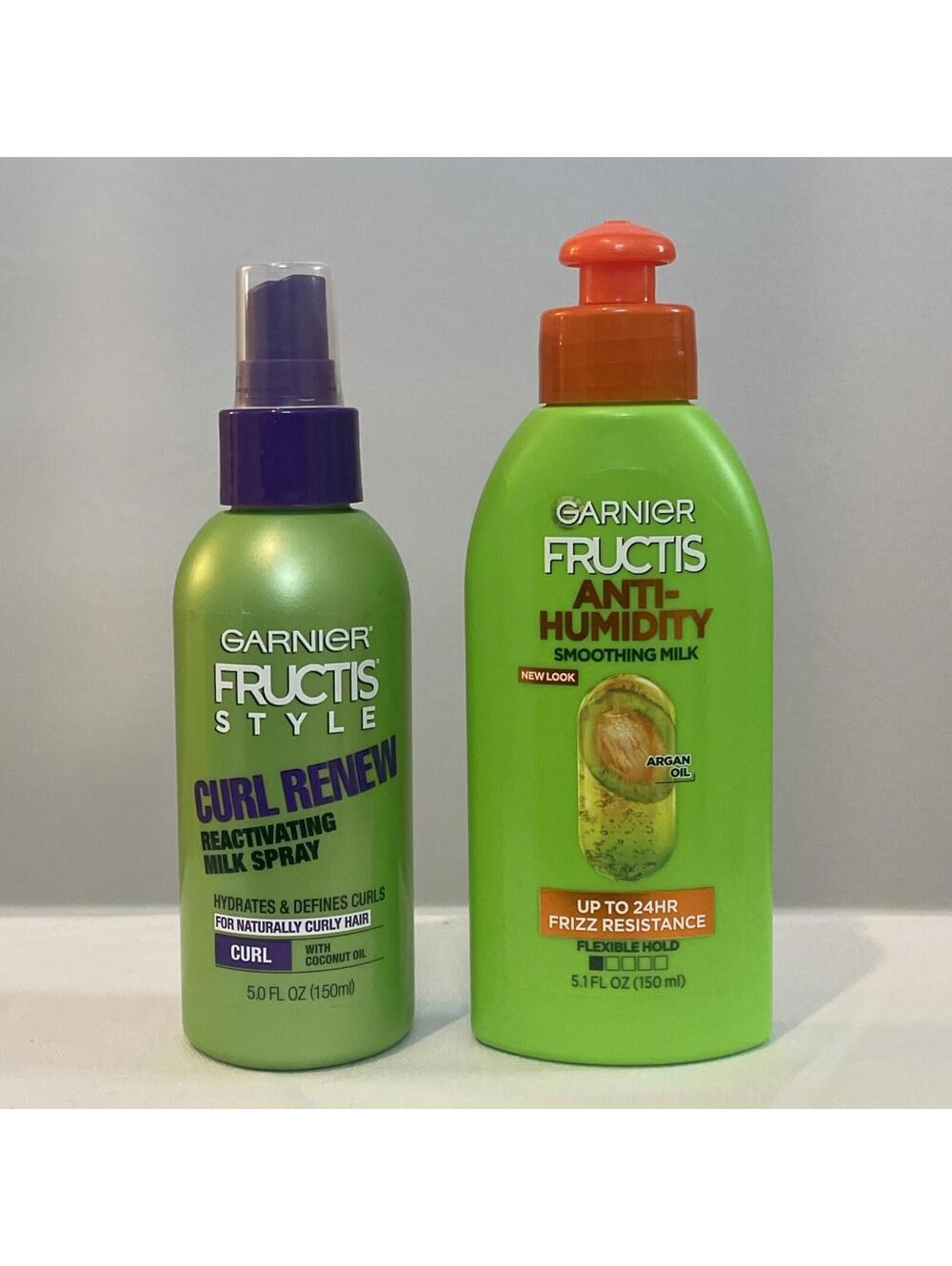 GARNIER FRUCTIS CURL RENEW REACTIVATING MILK SPRAY & ANTI HUMIDITY SMOOTHING MLK